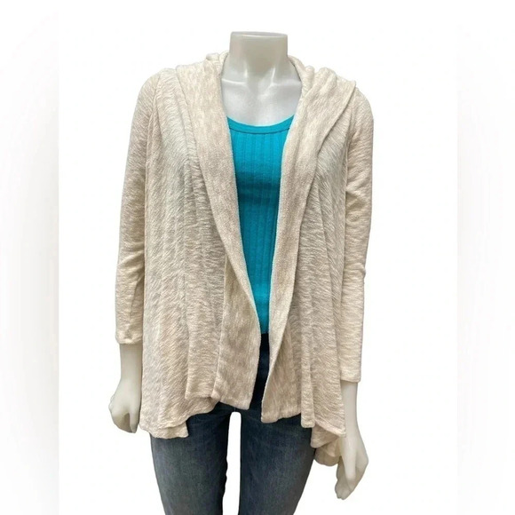 Dolan Anthropologie Open Cream Cardigan Hoodie  Size XS - Picture 1 of 8